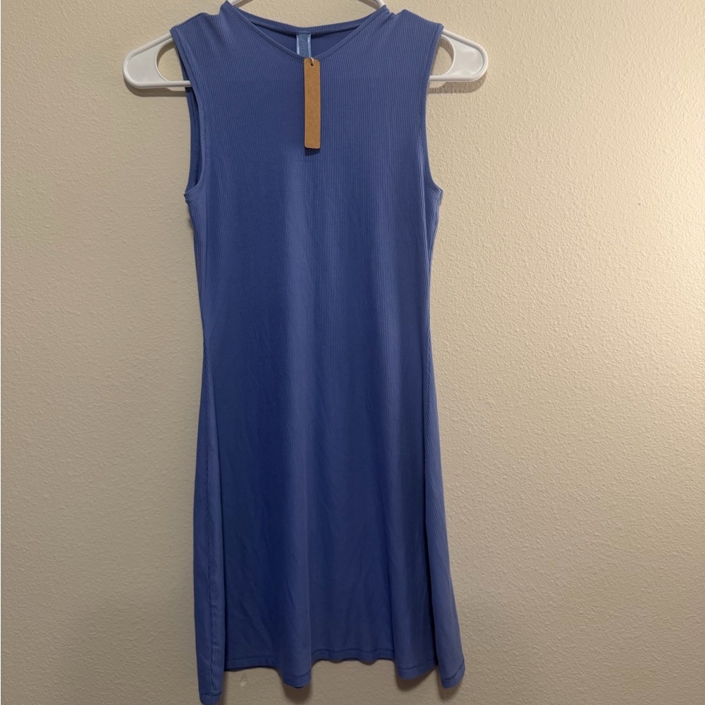 SKIMS Sleeveless Blue Mini Dress